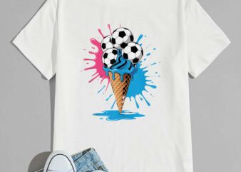 Ice Cream Soccer Ball Drip Men Women Game Soccer Drip Tank Top design