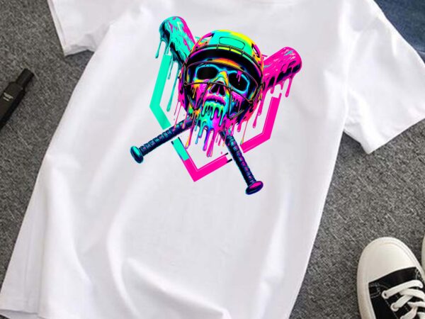 Baseball drip for boys ice cream baseballs men women youth t-shirt design