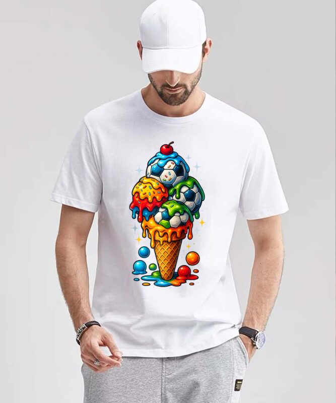 Cool Dripping Soccer Art Sports Illustration Melting Design Raglan Baseball Tee design