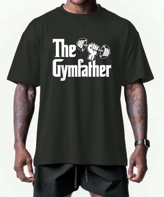 The Gymfather Funny Workout Dad Fitness Fathers Day T-Shirt design