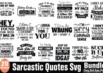 Sarcastic T-shirt Bundle Sarcastic Svg Bundle