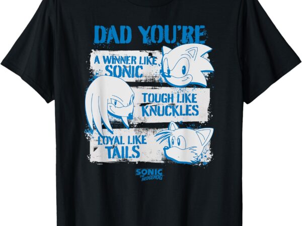 Sonic the hedgehog father’s day dad qualities distressed t-shirt