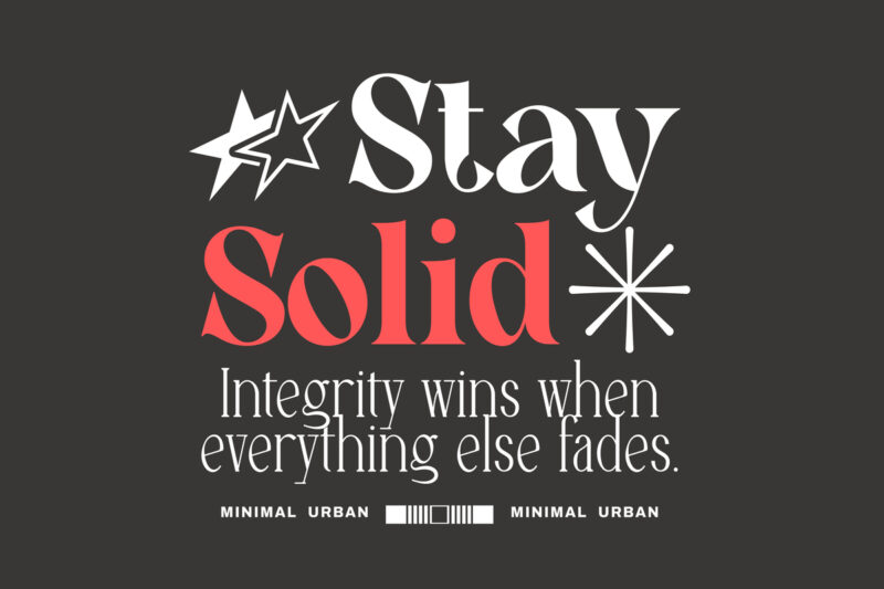 MINIMAL URBAN TYPOGRAPHY T-SHIRT DESIGNS BUNDLE