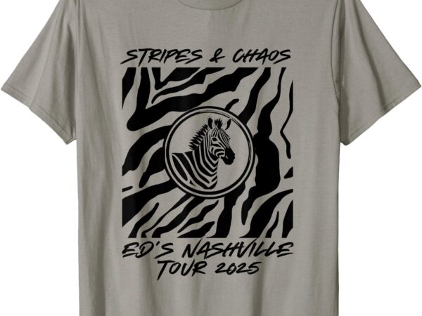Stripes and chaos – ed’s nashville tour 2025 zebra design t-shirt