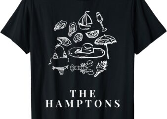The Hamptons NY Trendy Summer Beach Aesthetic T-Shirt