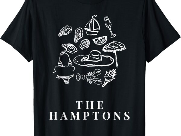 The hamptons ny trendy summer beach aesthetic t-shirt