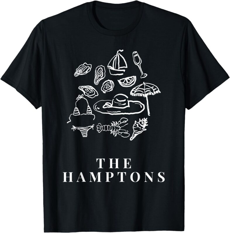 The Hamptons NY Trendy Summer Beach Aesthetic T-Shirt