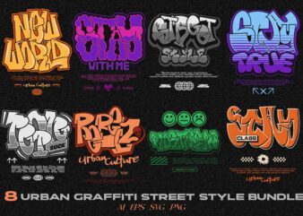 Urban Graffiti Street Style T-shirt Designs Bundle
