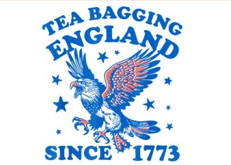 Tea bagging england since 1773 png, eagle 4th of july png