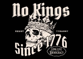 No Kings Since 1776 Skull SVG