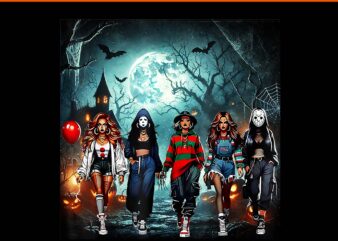 Comadre Crew Girly Horror Movie Character Halloween PNG
