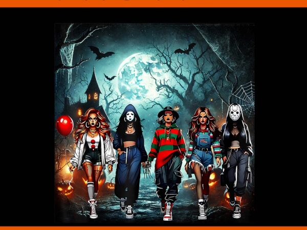 Comadre crew girly horror movie character halloween png t shirt vector file