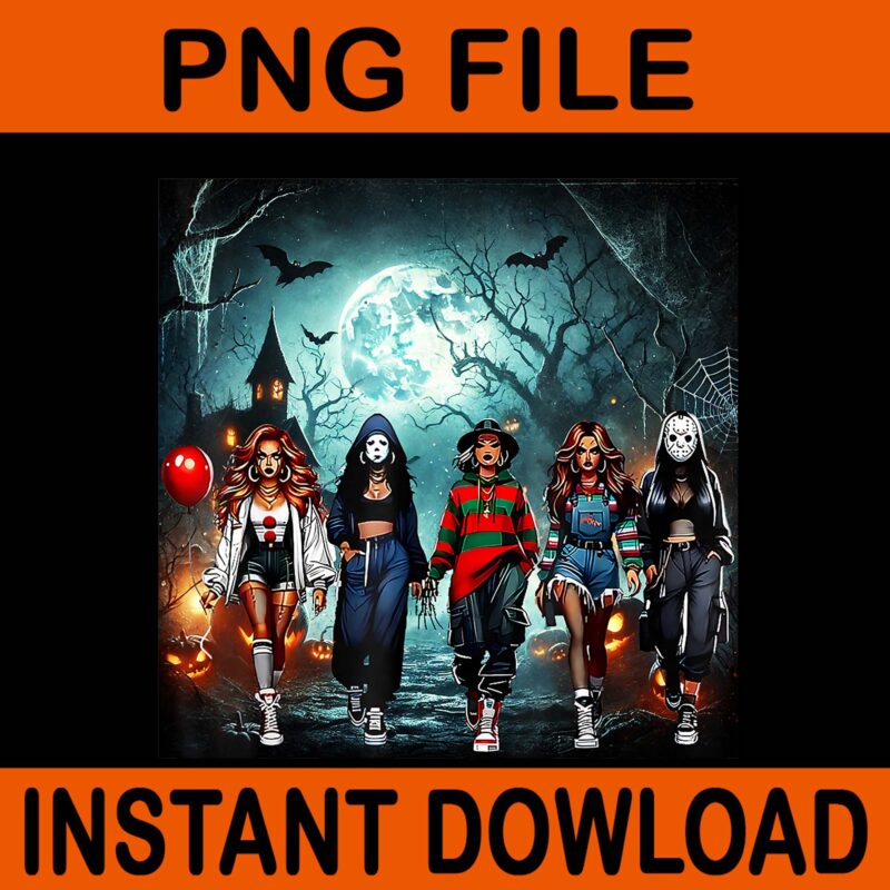 Comadre Crew Girly Horror Movie Character Halloween PNG