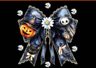 Coquette Halloween Bow PNG, Cute Spooky Skeleton PNG, Pumpkin Coquette Halloween PNG