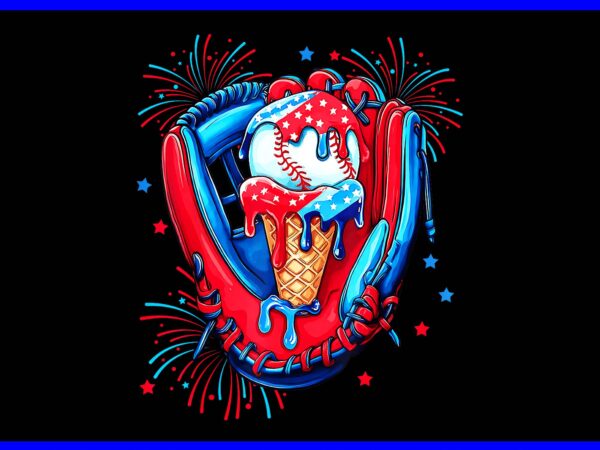 Baseball drip ice cream sprinkles 4th of july baseball glove png t shirt template