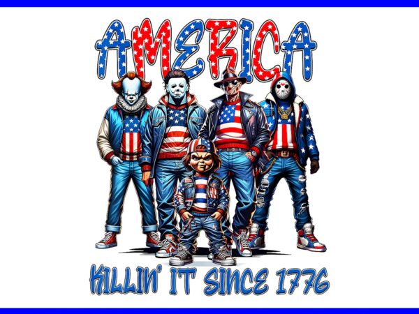 America killing it since 1776 horror png, ghost4th of july png t shirt vector