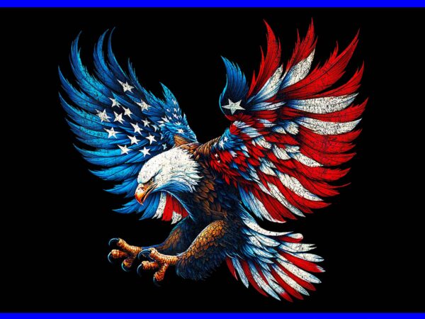 Bald eagle patriotic eagle 4th of july png, bald eagle usa american flag png t shirt template