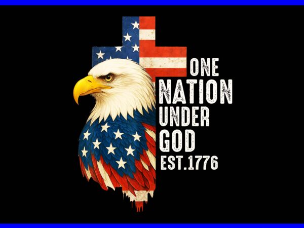 One nation under god flag 4th of july patriotic christian png t shirt design online