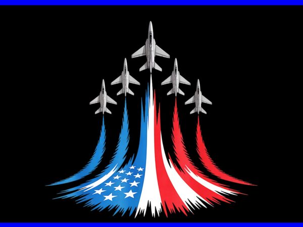 Red white blue usa flag fighter jets 4th of july png t shirt design online
