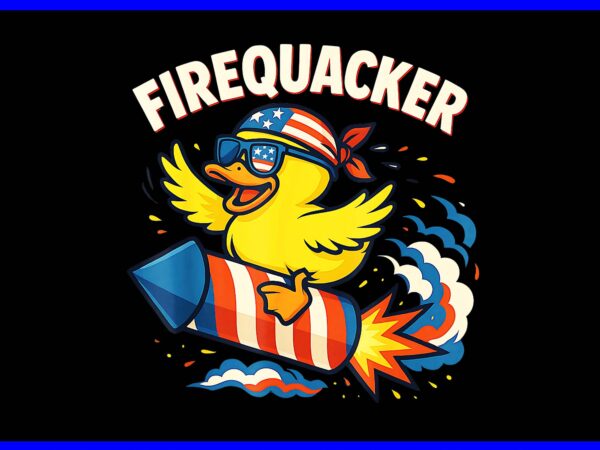 4th of july duck firequacker png, firequacker patriotic usa flag png