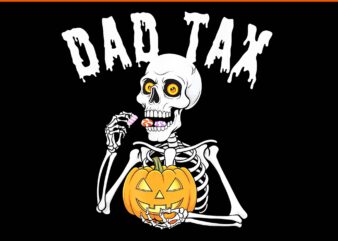 Dad tax skeleton halloween pumpkin candy png, dad tax skeleton halloween png