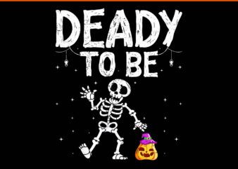 Deady to be dad pregnancy announcement skeleton halloween png