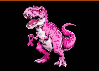 Dinosaur breast cancer awareness pink ribbon png, dinosaur pink ribbon png