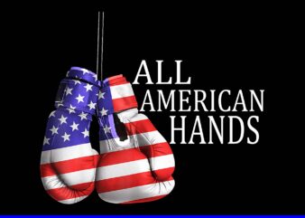 All American Hands Boxing Gloves Patriotic USA Flag PNG, Boxing 4th Of July PNG