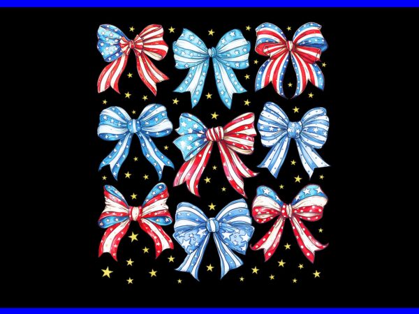 4th of july coquette bow png