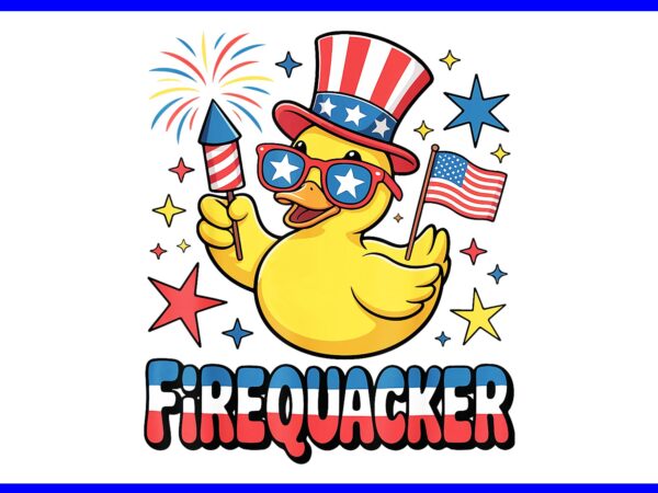 4th july firequacker png, rubber duck 4th of july png