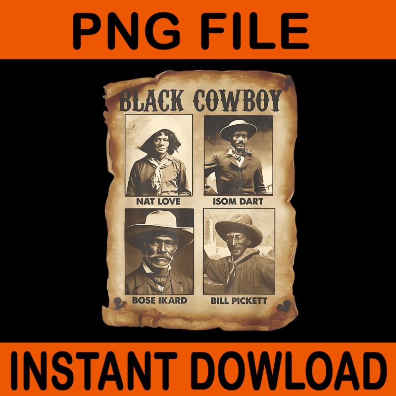 Black Cowboy Western Rodeo Melanin Black History Texas PNG