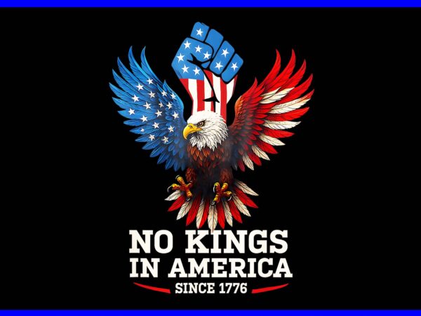 No kings in america since 1776 eagle 4th of july png T shirt vector artwork