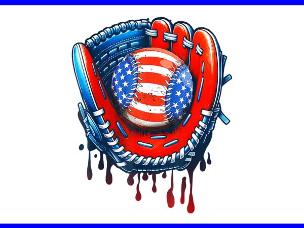 Baseball drip ice cream sprinkles 4th of july baseball glove png t shirt template