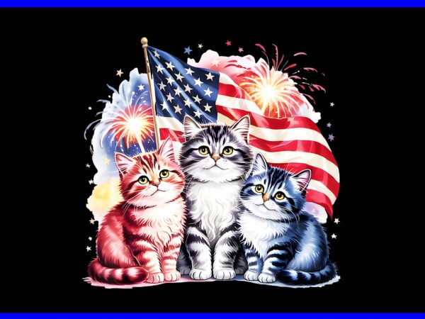 Cats usa flag firework 4th of july 2025 png t shirt vector file