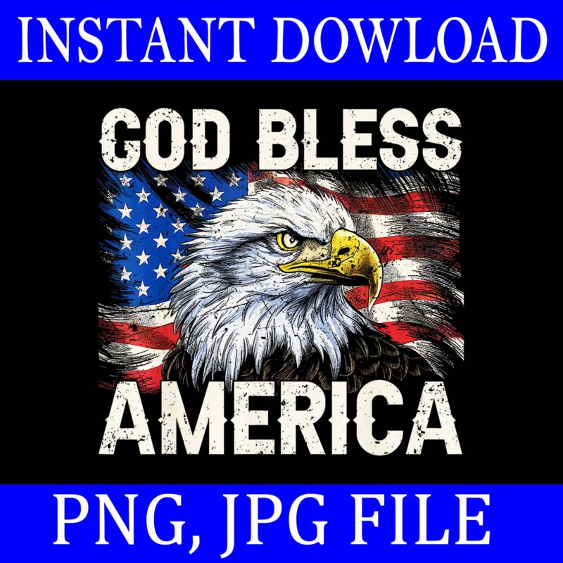 God Bless America Eagle PNG, Eagle 4th Of July PNG