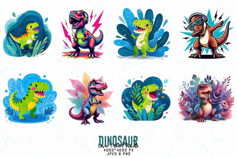 Vintage Dinosaur Lover t-shirt design – download instantly Retro Vintage Illustration
