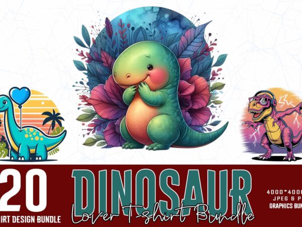 Trendy retro dinosaur graphics t-shirt design jpeg & png designs – download instantly
