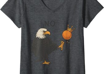 Womens Funny No Kings In America Men Women V-Neck T-Shirt