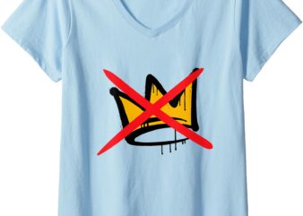 Womens No Kings V-Neck T-Shirt