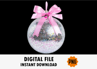 Coquette Christmas Png Disco Ball