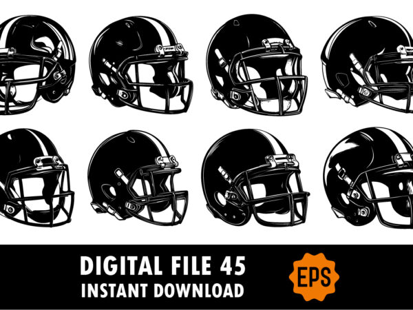 American football helmet silhouette t shirt vector