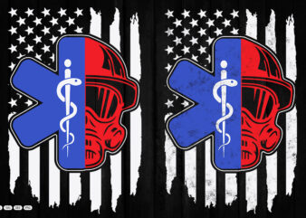 EMT Firefighter Paramedic Firefighter Gift EMS Back Print T-Shirt