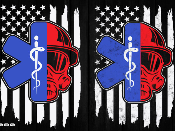 Emt firefighter paramedic firefighter gift ems back print t-shirt