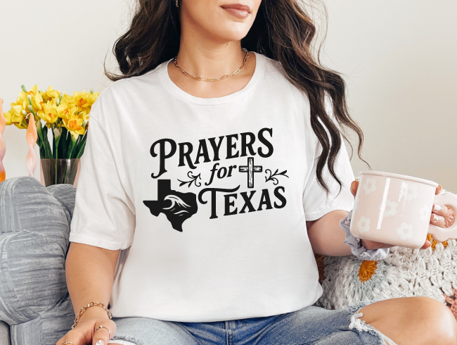 Prayers for Texas | Texas State Graphic Design, Support for Texas, Texas Recovery Shirt
