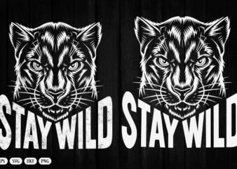 Stay wild tiger graphic t-shirt - animal lover tee