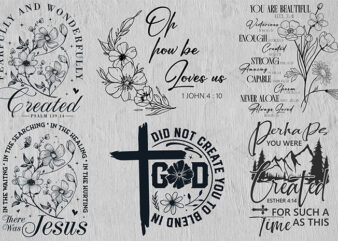 58 Christian Quote SVG Bundle, Bible Verse png, Christian Shirt Svg, Religious Svg, Jesus svg