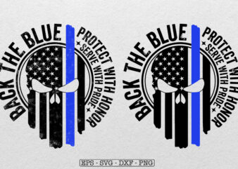 Law Enforcement Police Themed Blue Line USA Flag Vector T-shirt Design Svg File, Police Officer svg files for cricut