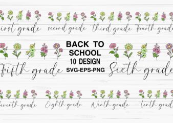 Cute SVG & Clipart Set for Teachers and Kids, Back to School Bundle, School SVG Mega Bundle – Printable Back to School Elements Pack