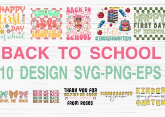 Back to School SVG Bundle for Sale – Cute & Colorful School Designs, Perfect for Teachers & Students, Back to School SVG Bundle,