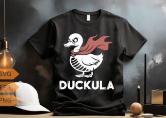 Duckula Funny Vampire Goose Duck Halloween T-Shirt design vector svg